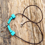 Cross leather mala necklace from Holy Land