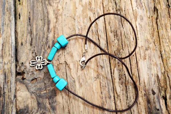 Cross leather mala necklace from Holy Land