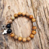 Jasper and onix cross and star David bracelet from Holy Land