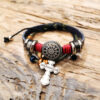 leather cross bracelet from Holy Land