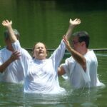 Holy water of the Jordan in Israel